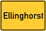 Place name sign Ellinghorst
