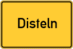 Place name sign Disteln, Westfalen