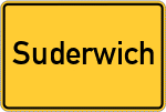 Place name sign Suderwich