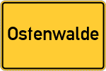 Place name sign Ostenwalde