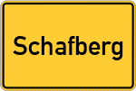 Place name sign Schafberg