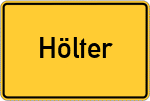 Place name sign Hölter
