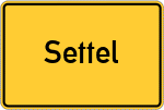 Place name sign Settel