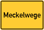 Place name sign Meckelwege