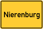 Place name sign Nierenburg, Westfalen