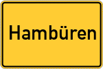 Place name sign Hambüren