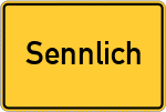 Place name sign Sennlich