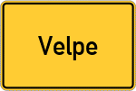 Place name sign Velpe