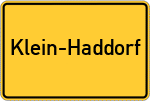 Place name sign Klein-Haddorf, Kreis Steinfurt