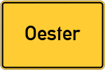 Place name sign Oester