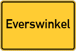 Place name sign Everswinkel