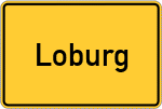 Place name sign Loburg