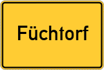 Place name sign Füchtorf