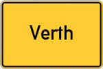 Place name sign Verth