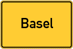 Place name sign Basel