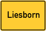 Place name sign Liesborn