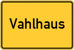 Place name sign Vahlhaus