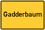 Place name sign Gadderbaum, Kreis Bielefeld