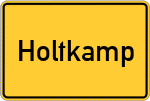 Place name sign Holtkamp