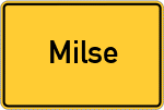 Place name sign Milse