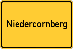 Place name sign Niederdornberg
