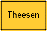 Place name sign Theesen, Kreis Bielefeld