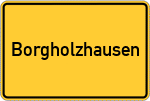 Place name sign Borgholzhausen