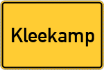 Place name sign Kleekamp