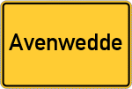 Place name sign Avenwedde