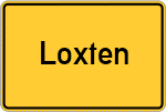 Place name sign Loxten