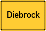 Place name sign Diebrock