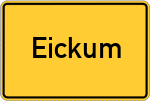 Place name sign Eickum