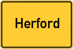 Place name sign Herford