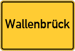Place name sign Wallenbrück, Kreis Herford