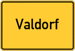 Place name sign Valdorf