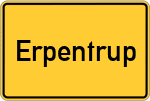 Place name sign Erpentrup