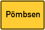 Place name sign Pömbsen