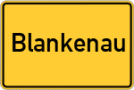 Place name sign Blankenau, Kreis Höxter
