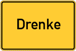 Place name sign Drenke