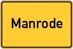 Place name sign Manrode
