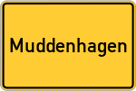 Place name sign Muddenhagen