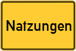 Place name sign Natzungen