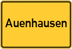 Place name sign Auenhausen