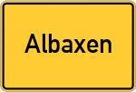 Place name sign Albaxen