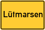 Place name sign Lütmarsen