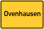 Place name sign Ovenhausen