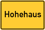 Place name sign Hohehaus