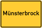 Place name sign Münsterbrock
