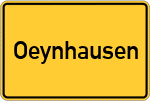 Place name sign Oeynhausen
