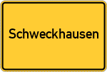 Place name sign Schweckhausen